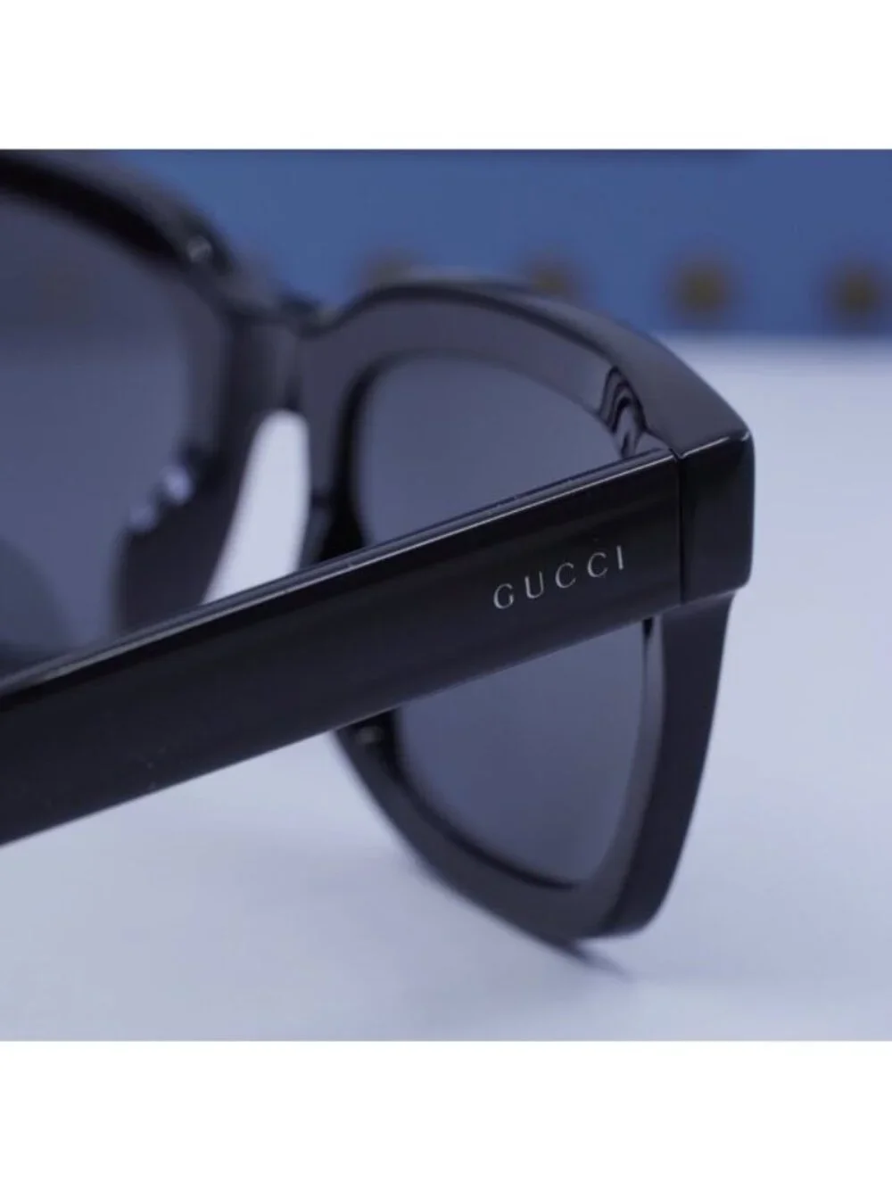 Gucci GG0001SN 001 Square Sunglasses - Black/Grey